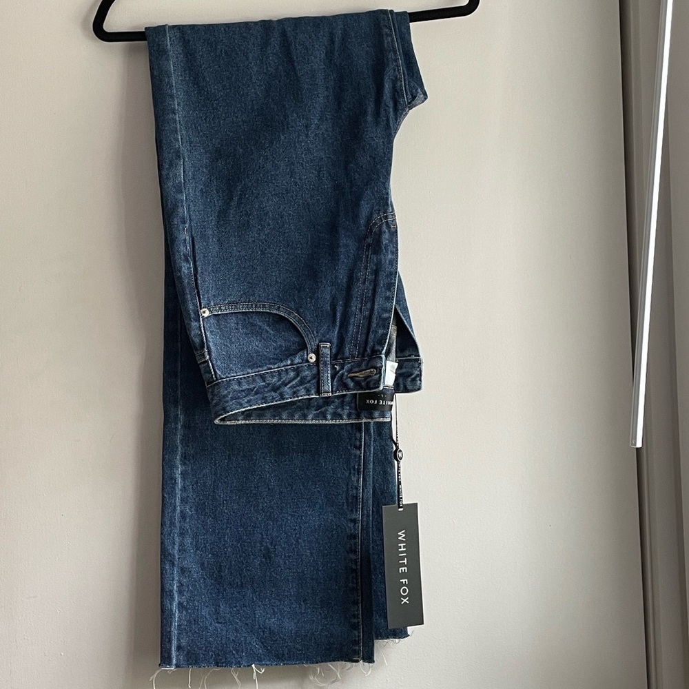 White Fox Boutique Dark Blue Straight Leg Jeans